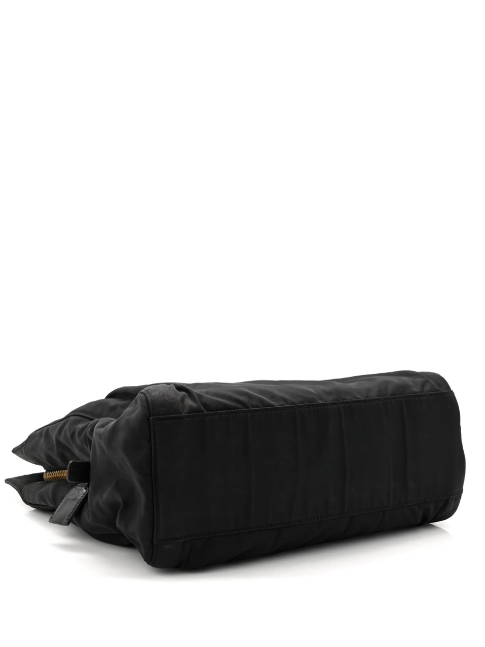 Prada Black Nylon Tote with Gold Chain Straps - Picture 3 of 10
